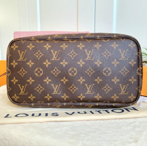 💕CLASSIC Louis Vuitton Neverfull MM Monogram "PEONY/Hot Pink Interior" Tote Bag - Picture 15 of 16